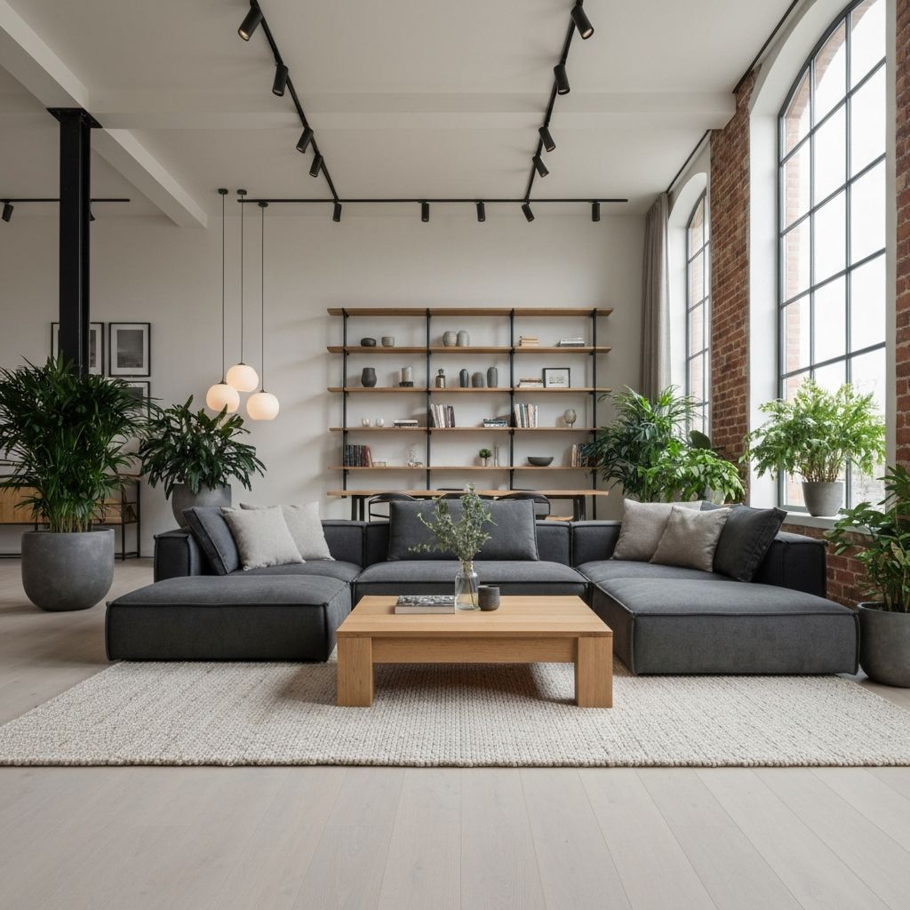 Лофт гостиная